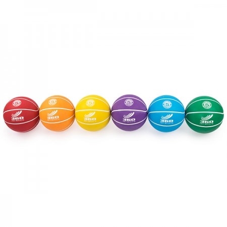 BASKETBALL COLORED RUBBER SET(6) SIZE 5